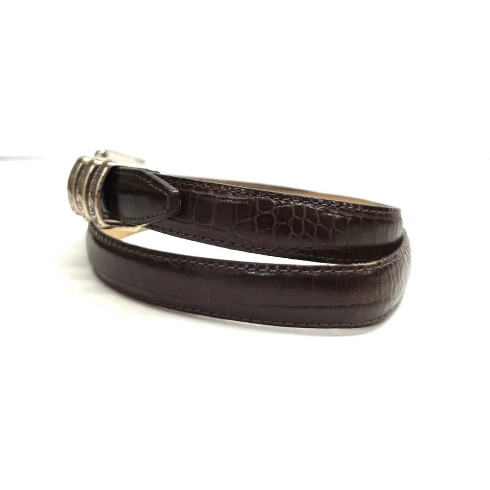 Ladies Brighton Belt Sz 30 Alligator Embossed Made in USA